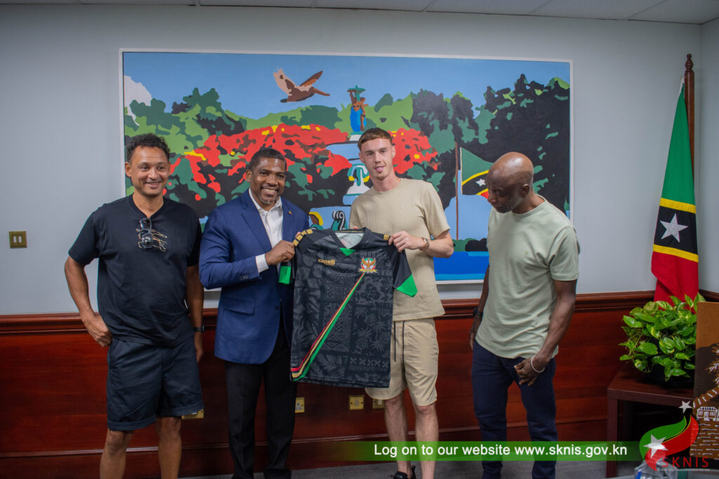 Cole Palmer Pays Courtesy Call on Prime Minister Drew During Heritage Visit to St. Kitts